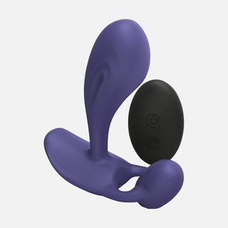 Witty Double Sided Vibrating Anal Plug - Midnight Indigo