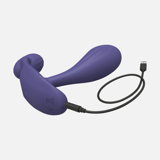 Witty Double Sided Vibrating Anal Plug - Midnight Indigo