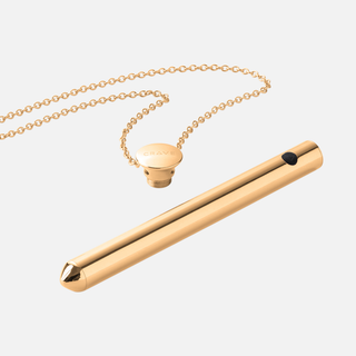 Vesper 2 Bullet Vibrator Necklace - 24KT Gold