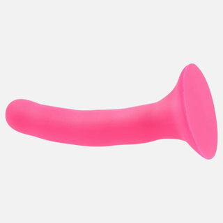 Please Silicone Non Vibrating Dildo- 5.25"- Pink