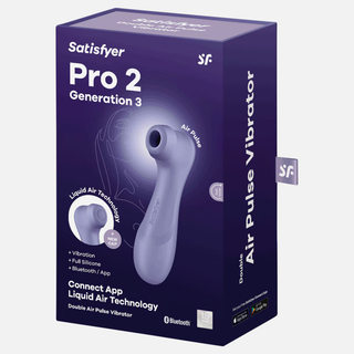 Pro 2 G3 Air Pulse and Suction Vibrator with App - Lilac