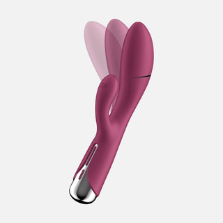 Spinning Rabbit Vibrator - Red