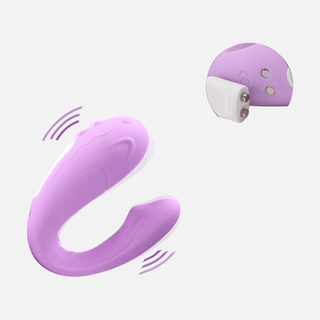 Wearable Couples Dual Motor Vibrator with Remote-Purple