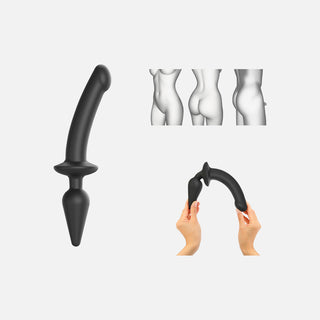 Switch Plug-In Semi-Realistic Dildo Sml - Black