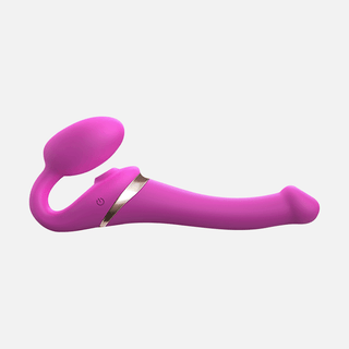 Multi-Orgasm Bendable Strap Med-On Fuchsia