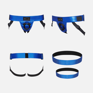 Leatherette Harness Curious - Metallic Blue