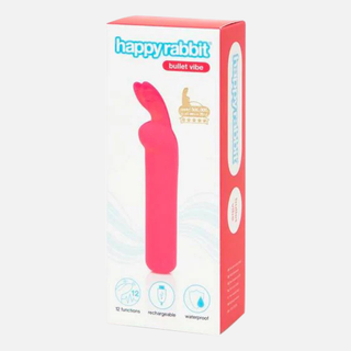 Mini Rechargeable Silicone Rabbit Ears Bullet Vibrator - Pink