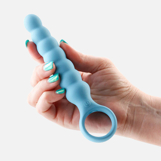 Desire Lucent Vibrating Anal Plug - Blue