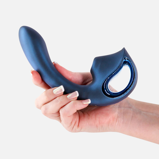 Seduction Kaia Air-Pulse Clitoral and G-Spot Vibrator - Metallic Blue