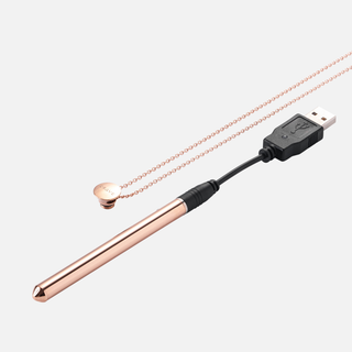 Vesper 2 Bullet Vibrator Necklace - Rose Gold