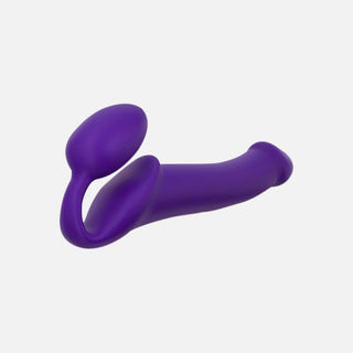 Silicone Bendable Strap-On Large - Purple