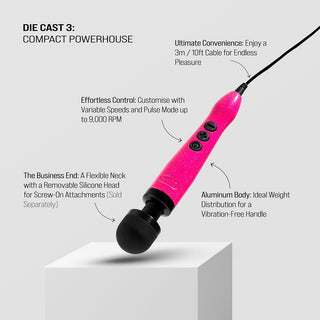 Number 3 - Hot Pink Wall Plug Powerful Wand Vibrator and Massager