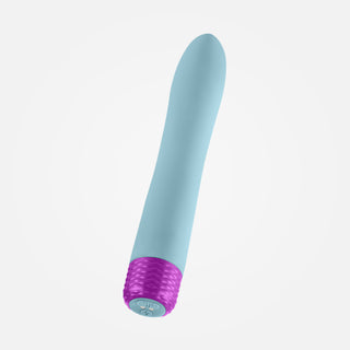 Densa - Rechargeable Dual Density Long Bullet Vibrator - Light Blue