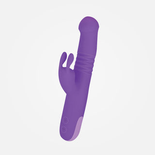 Trio Thruster - Purple Rechargeable Thrusting & Rotating Rabbit Vibrator