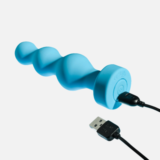 Plugged Up Vibrating Anal Plug - Blue