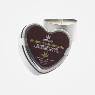 Aphrodite's Aphrodisiac - Sparkling Prosecco, Sweet Raspberries, Berry Musk Heart Shape Massage Candle