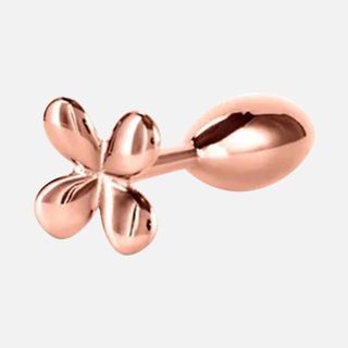 Rear Assets Clover Non Vibrating Anal Plug- Rose Gold