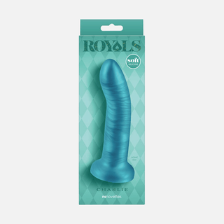 Royals Charlie Non Vibrating Dildo 6 inch/15.2cm - Blue