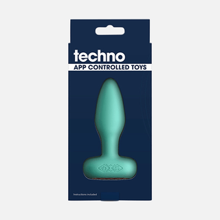 Techno Prism Non Vibrating Anal Plug App Control - Teal