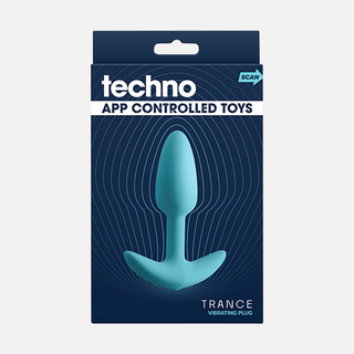 Techno Trance Vibrating Anal Plug App Control - Blue