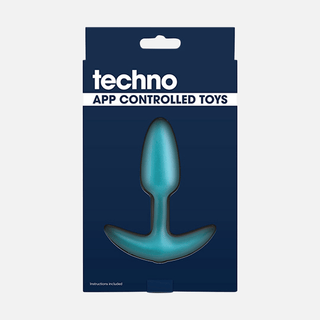 Techno Trance Vibrating Anal Plug App Control - Blue