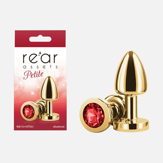 Rear Assets Petite Non Vibrating Anal Plug - Gold Red Gem