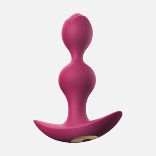 Twinny Bud Vibrating Butt Plug - Plum