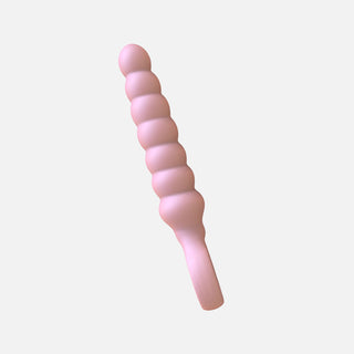 Ripple Vibrating Anal Plug Long - Pink