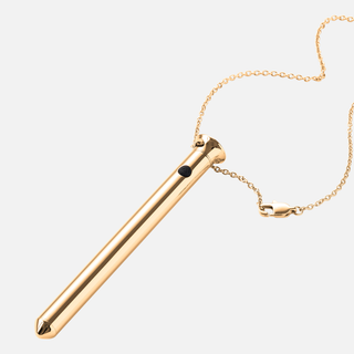 Vesper 2 Bullet Vibrator Necklace - 24KT Gold